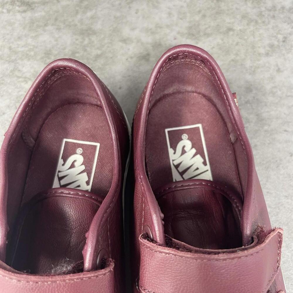 Vans Shoes Womens Size 8 Red Straps V 23 Leather Sneakers - Picture 9 of 11